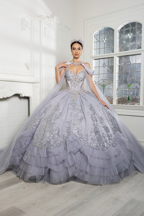 May Queen LK284 - Strapless Beaded Corset Ballgown Quinceanera Dresses