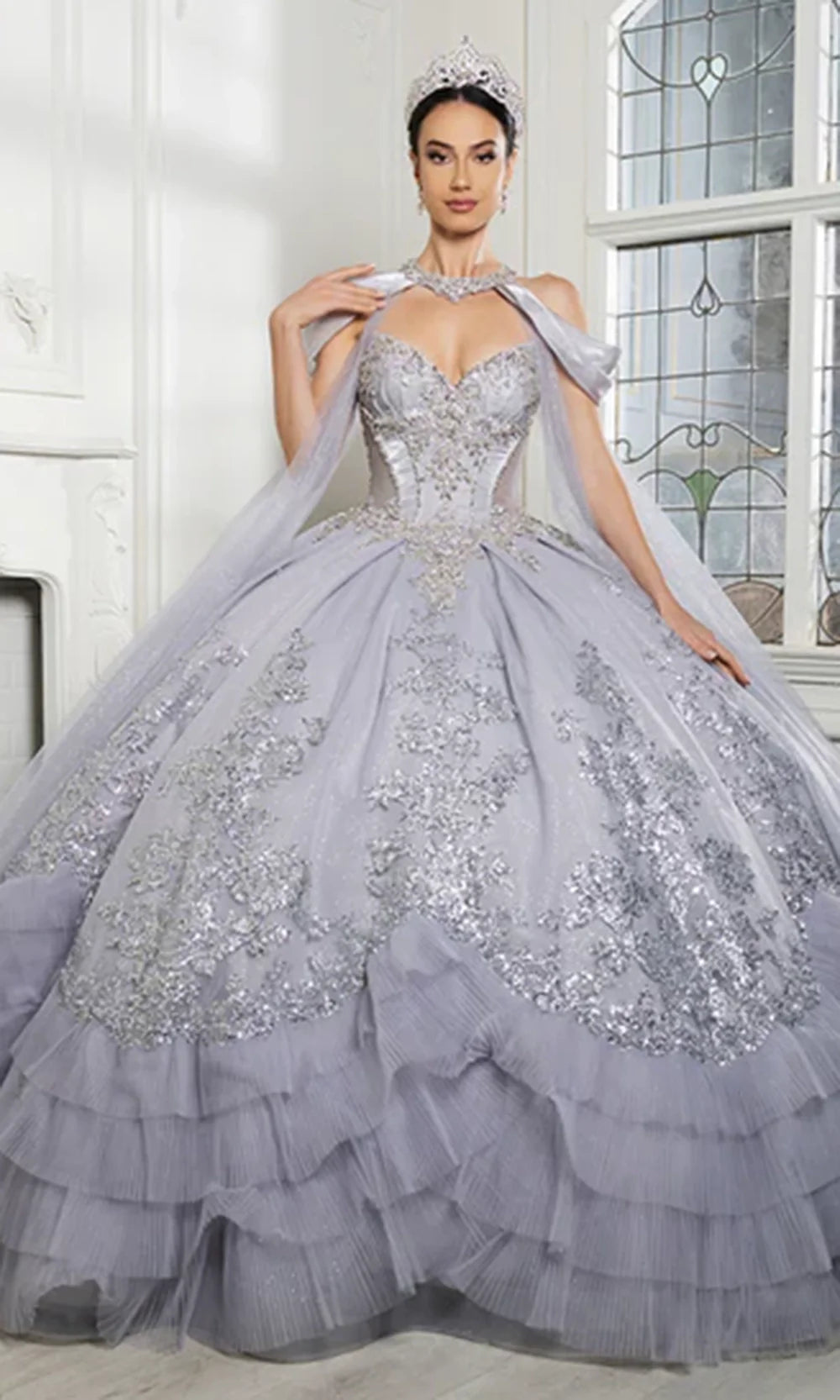 May Queen LK284 - Strapless Beaded Corset Ballgown Quinceanera Dresses