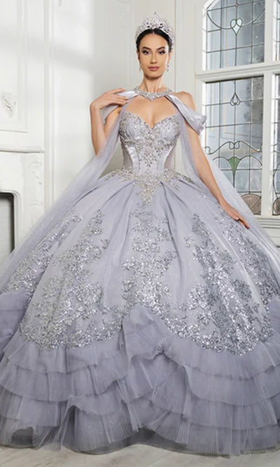 May Queen LK284 - Strapless Beaded Corset Ballgown Quinceanera Dresses