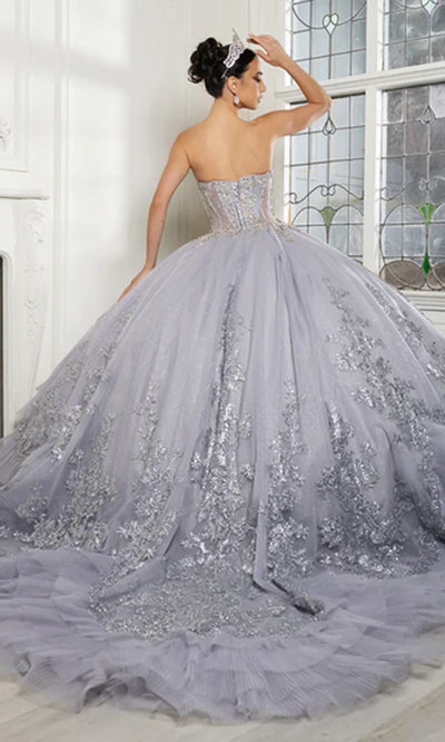 May Queen LK284 - Strapless Beaded Corset Ballgown Quinceanera Dresses