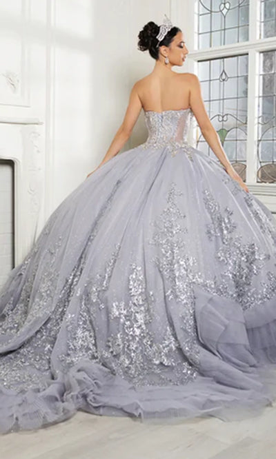 May Queen LK284 - Strapless Beaded Corset Ballgown Quinceanera Dresses