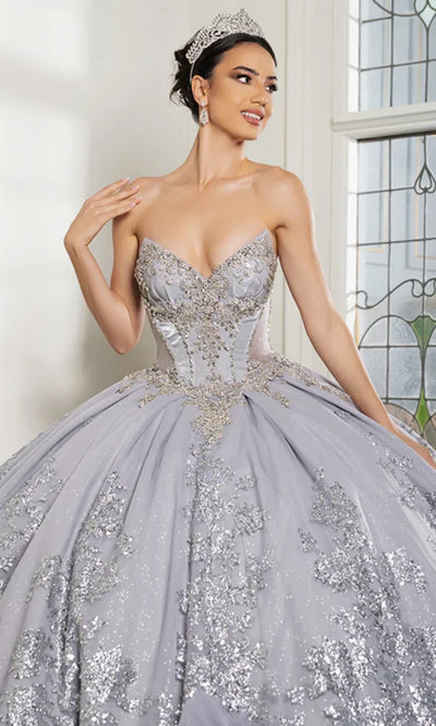 May Queen LK284 - Strapless Beaded Corset Ballgown Quinceanera Dresses