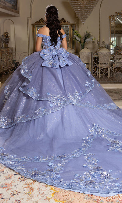 May Queen LK286 - Off Shoulder Ballgown with Scalloped Detail Quinceanera Dresses