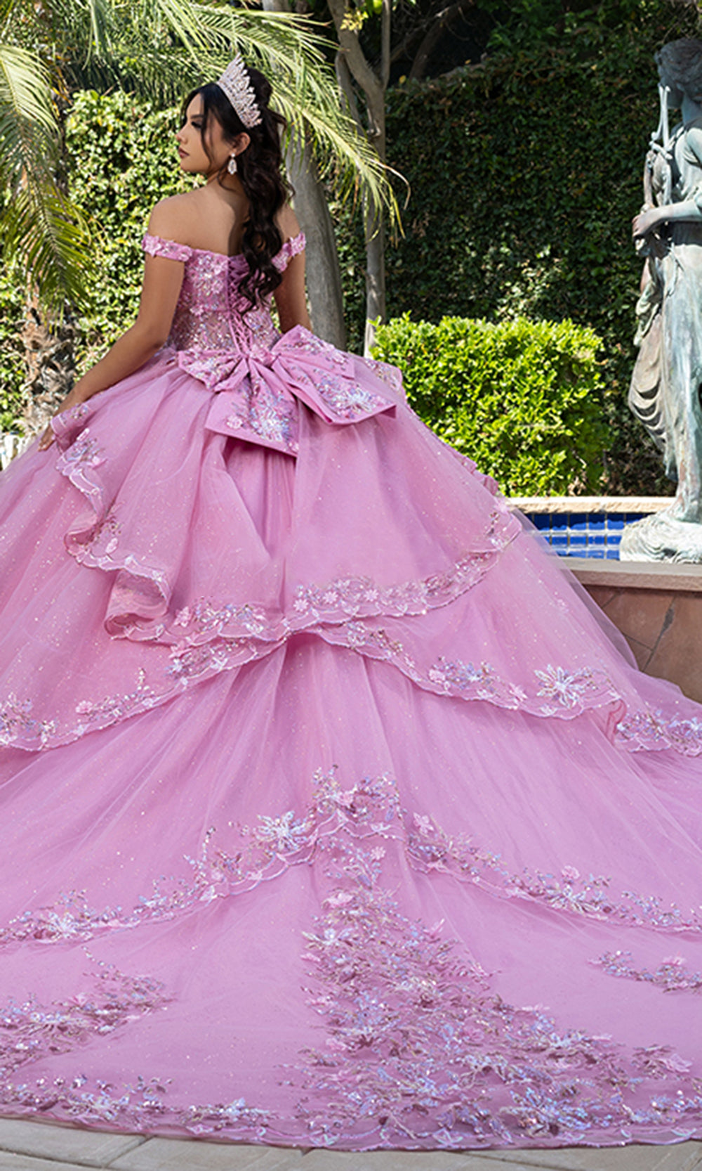 May Queen LK286 - Off Shoulder Ballgown with Scalloped Detail Quinceanera Dresses