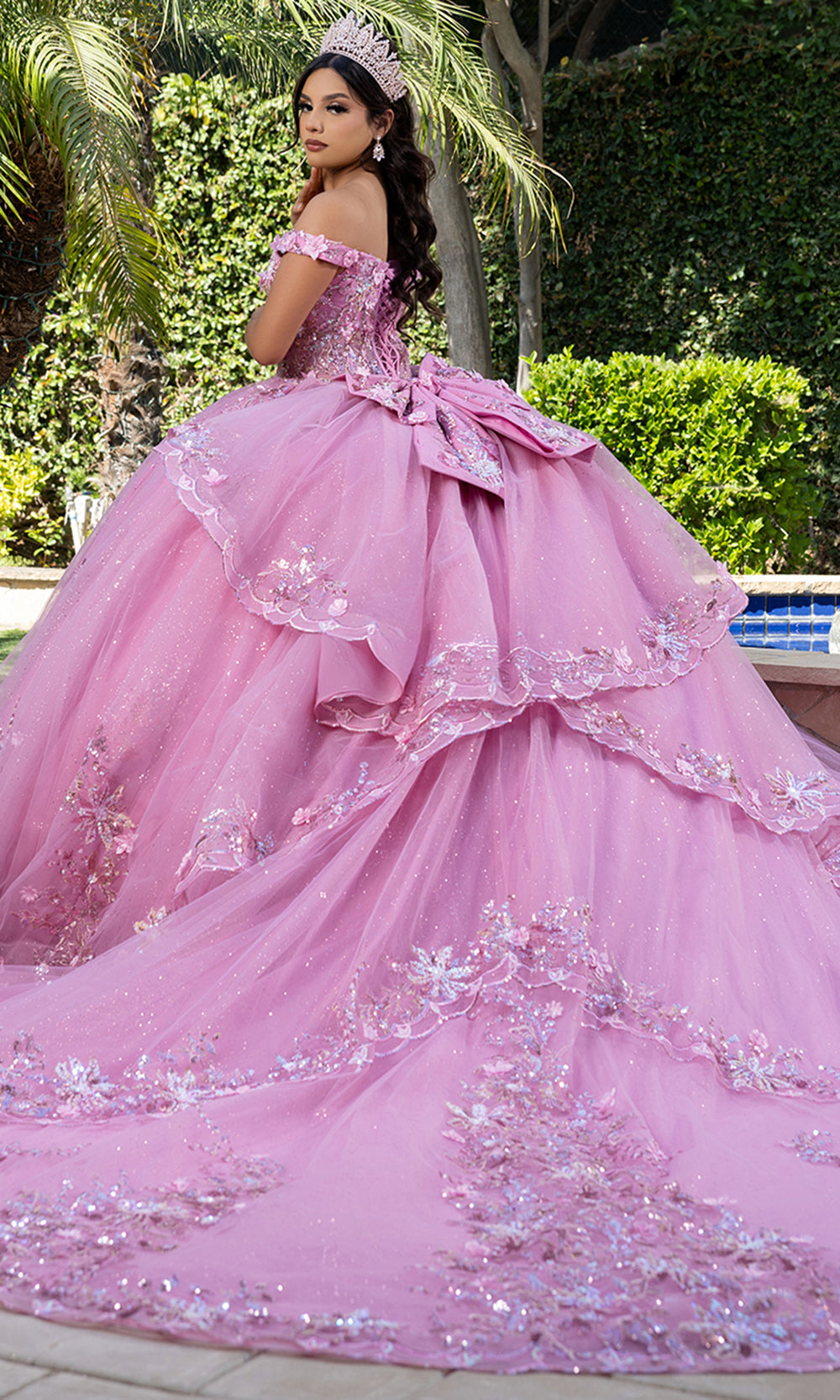 May Queen LK286 - Off Shoulder Ballgown with Scalloped Detail Quinceanera Dresses