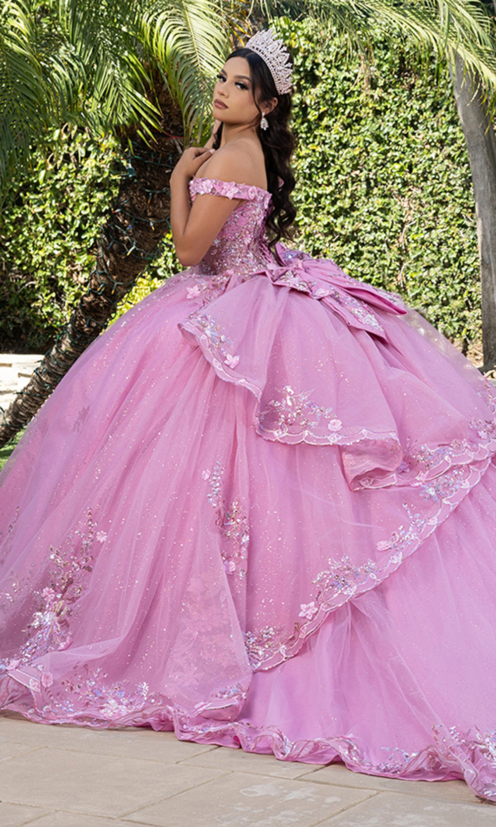 May Queen LK286 - Off Shoulder Ballgown with Scalloped Detail Quinceanera Dresses