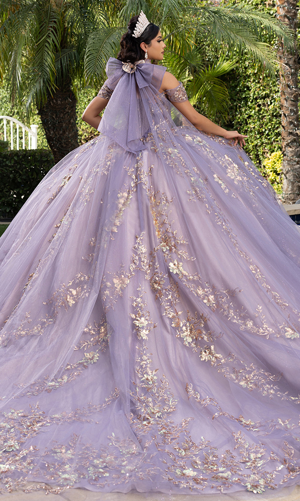 May Queen LK292 - Off Shoulder Beaded Embroidered Gown Quinceanera Dresses