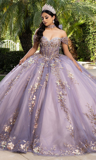 May Queen LK292 - Off Shoulder Beaded Embroidered Gown Quinceanera Dresses