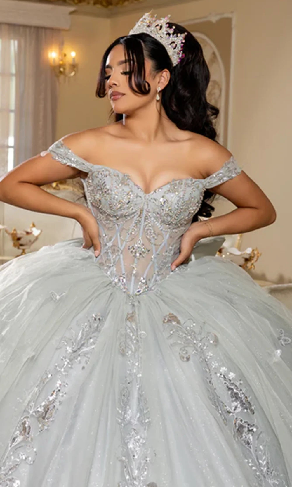 May Queen LK293 - Sweetheart Neck Oversized Bow Ballgown