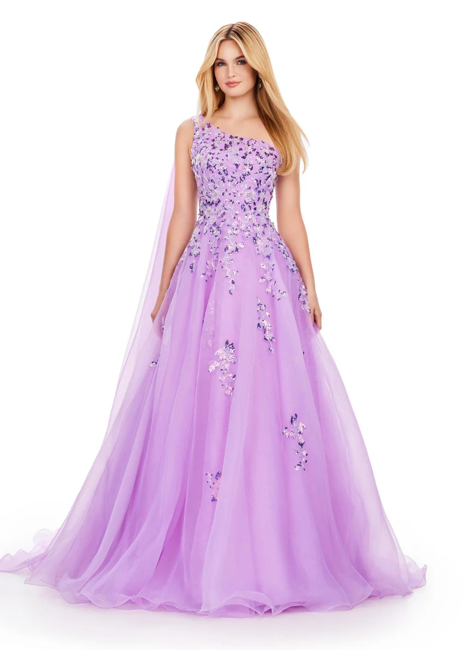 Ashley Lauren 11573 - One Shoulder Sequin Prom Dress