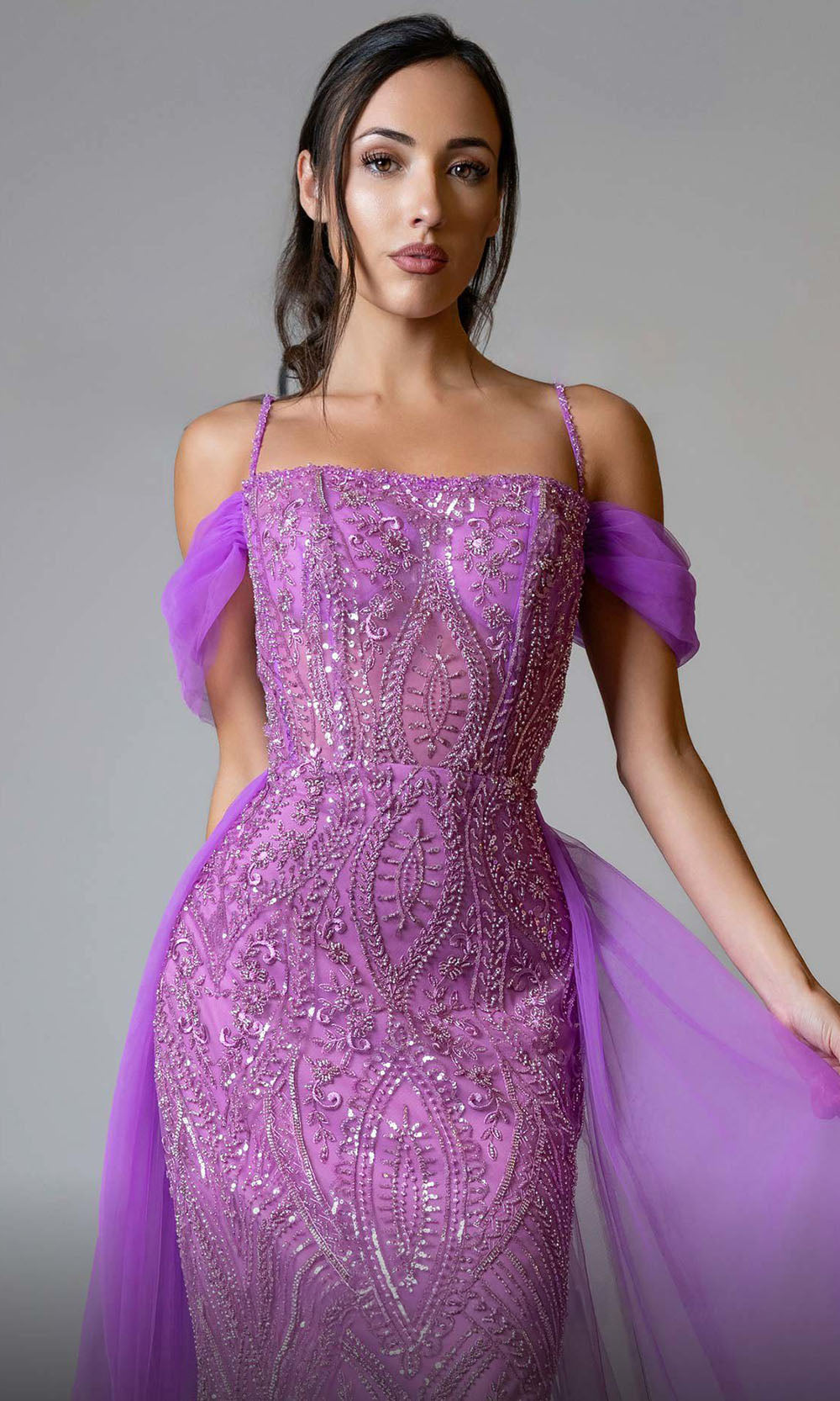 MNM COUTURE M1047 - Straight Neckline Evening Gown Mother of the Bride Dresses