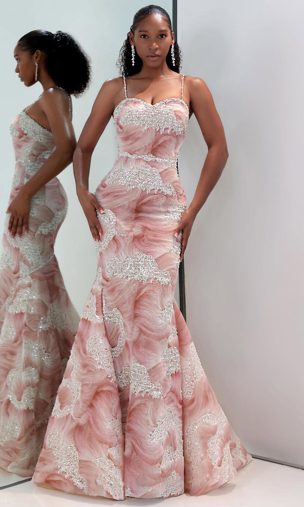 MNM COUTURE M1133 - Sweetheart Embellished Evening Gown Prom Dresses Red