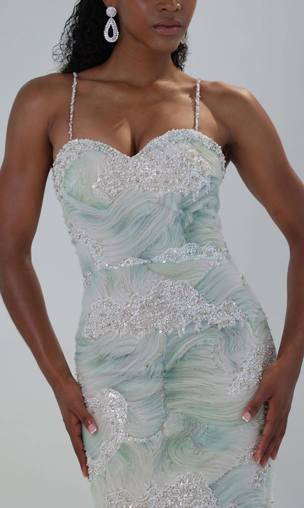 MNM COUTURE M1133 - Sweetheart Embellished Evening Gown Prom Dresses Green