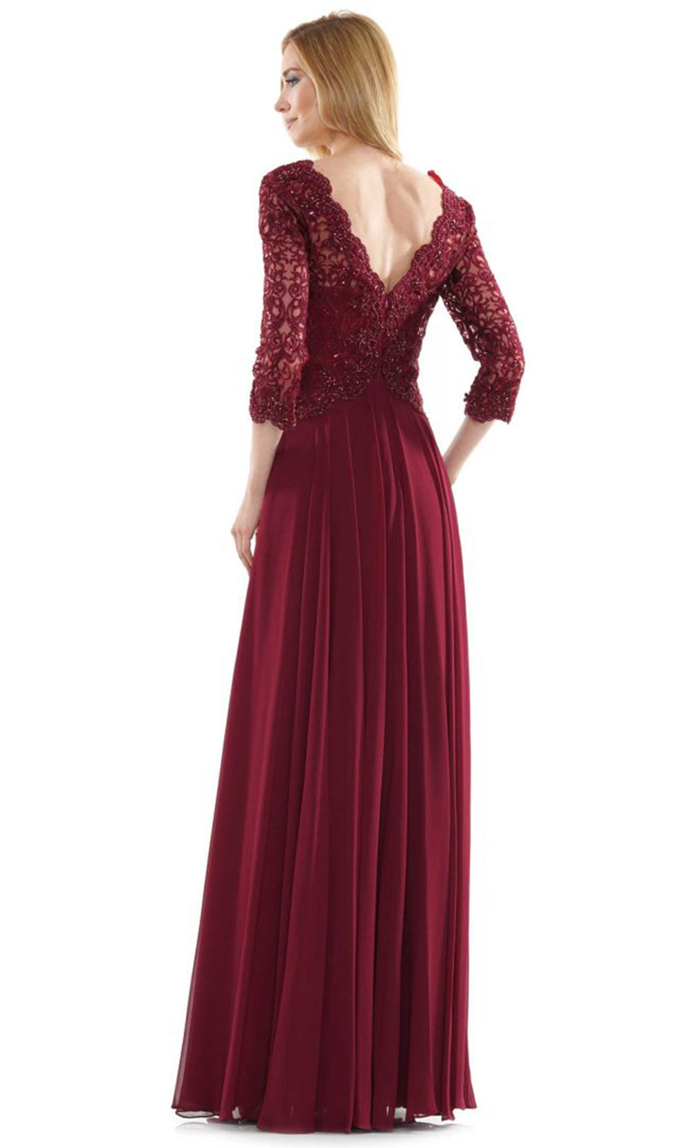 Marsoni by Colors M225-1 - Three-Quarter Sleeve A-line Formal Gown Mother of the Bride Dresses