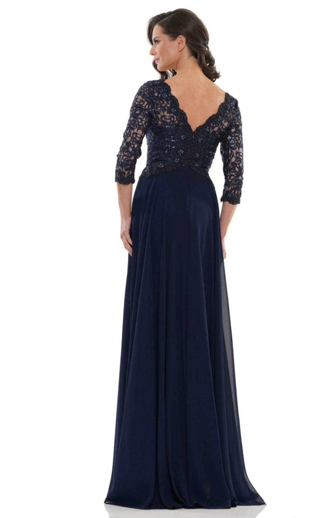 Marsoni by Colors M225-1 - Three-Quarter Sleeve A-line Formal Gown Mother of the Bride Dresses