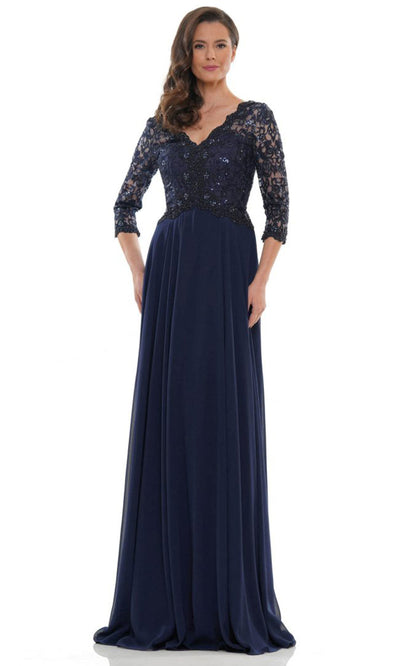 Marsoni by Colors M225-1 - Three-Quarter Sleeve A-line Formal Gown Mother of the Bride Dresses