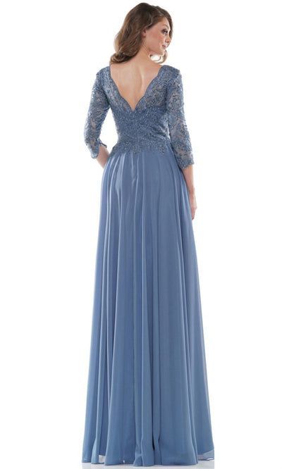 Marsoni by Colors M238SL-1 - Embroidered Top A-line Formal Gown Mother of the Bride Dresses