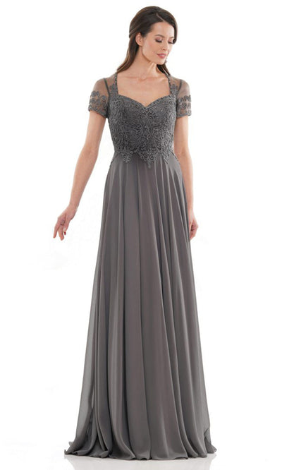 Marsoni by Colors M271-1 - Short Sleeve Chiffon A-line Gown Formal Gowns