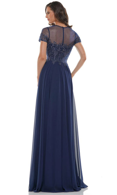 Marsoni by Colors M271-1 - Short Sleeve Chiffon A-line Gown Formal Gowns