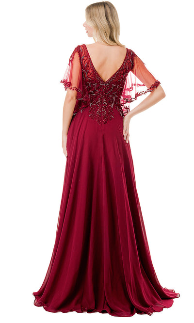 Aspeed Design M2911F - Sheer Flutter Sleeve Evening Gown Special Occasion Dresses