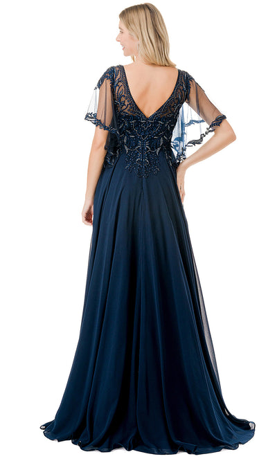 Aspeed Design M2911F - Sheer Flutter Sleeve Evening Gown Special Occasion Dresses