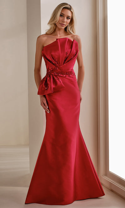 Montage by Mon Cheri M3104 - Pleated Bodice Straight Neckline Gown Mother of the Bride Dresses
