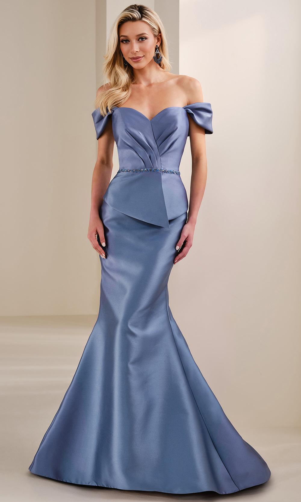 Montage by Mon Cheri M3106MKD - Mikado Peplum Dress