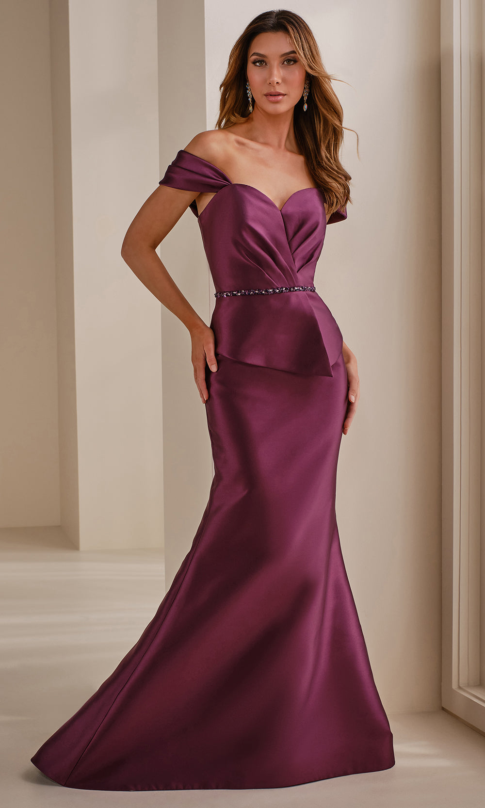 Montage by Mon Cheri M3106MKD - Mikado Peplum Dress