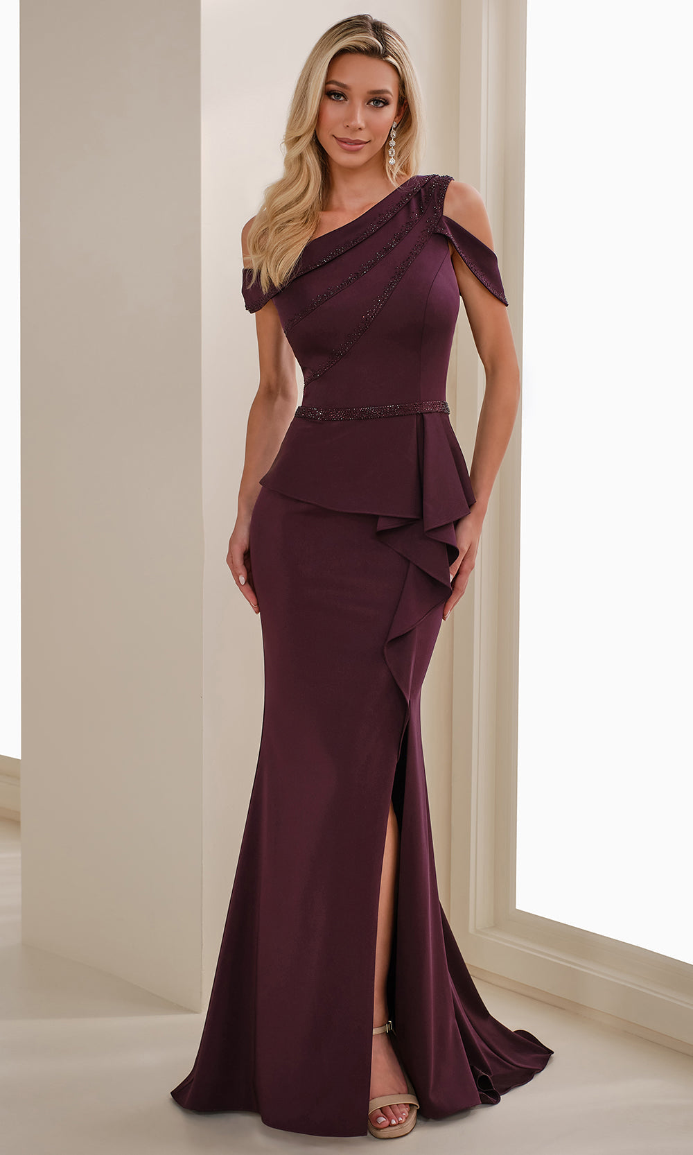 Montage by Mon Cheri M3107 - Embellished Asymmetric Sheath Gown Mother of the Bride Dresses