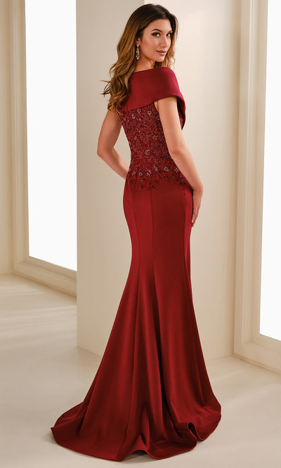 Montage by Mon Cheri M3108 - Embellished Off Shoulder Crepe Gown Mother of the Bride Dresses