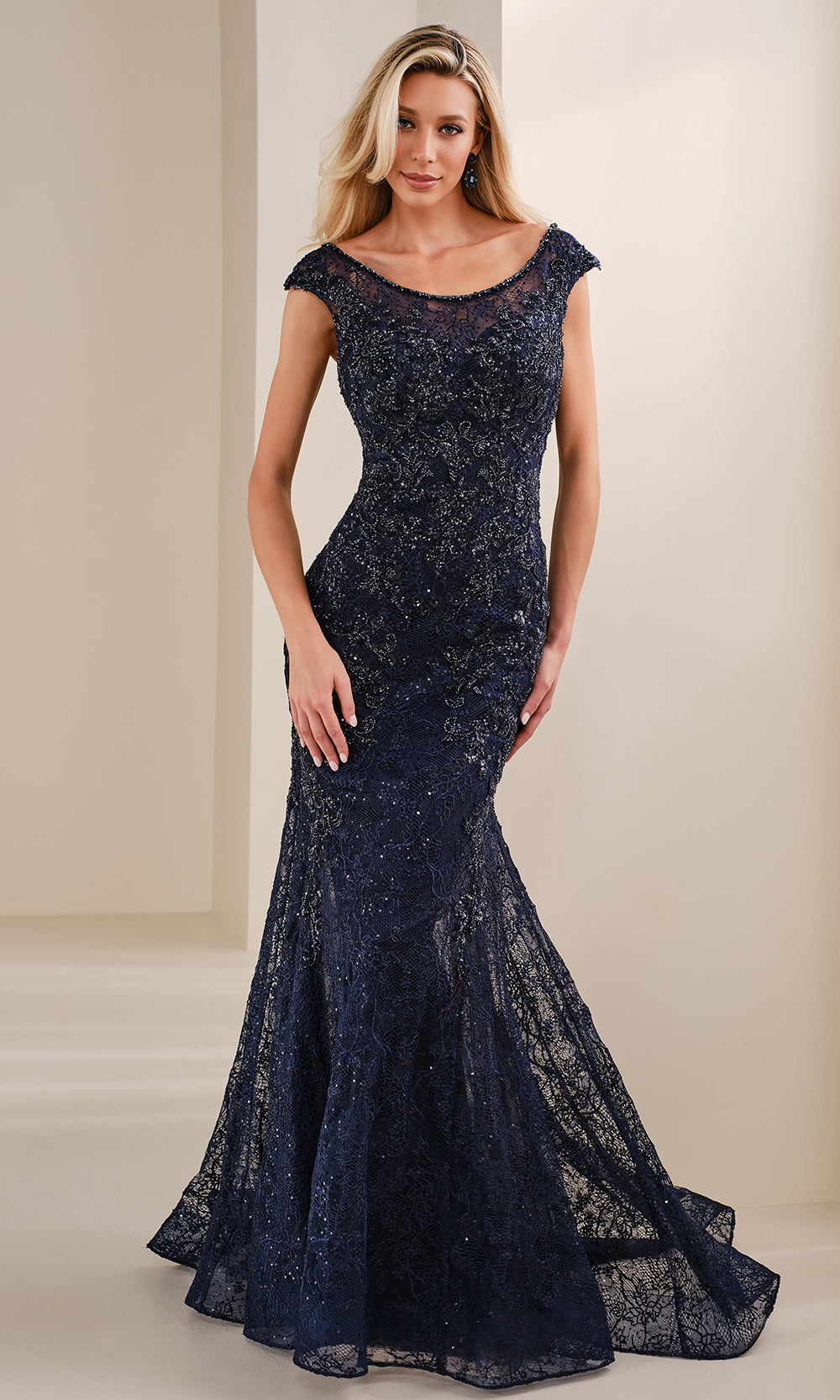 Montage by Mon Cheri M3109 - Cap Sleeve Mermaid Lace Gown Mother of the Bride Dresses