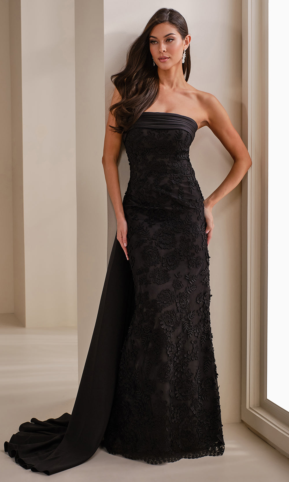 Montage by Mon Cheri M3110 - Embroidered Tulle Straight Neckline Gown Mother of the Bride Dresses