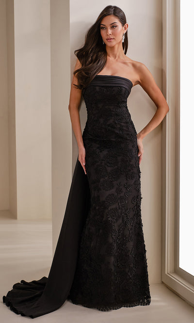 Montage by Mon Cheri M3110 - Embroidered Tulle Straight Neckline Gown Mother of the Bride Dresses