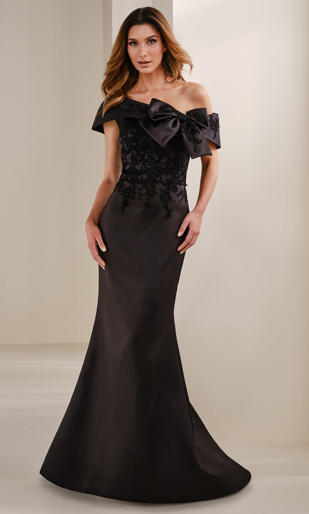 Montage by Mon Cheri M3111 - Lace Appliqued Mermaid Evening Gown Mother of the Bride Dresses