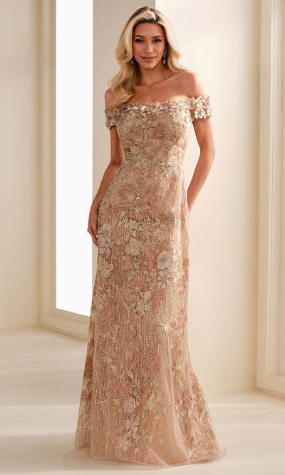 Montage by Mon Cheri M3112 - Straight Across Floral Embroidered Gown Mother of the Bride Dresses