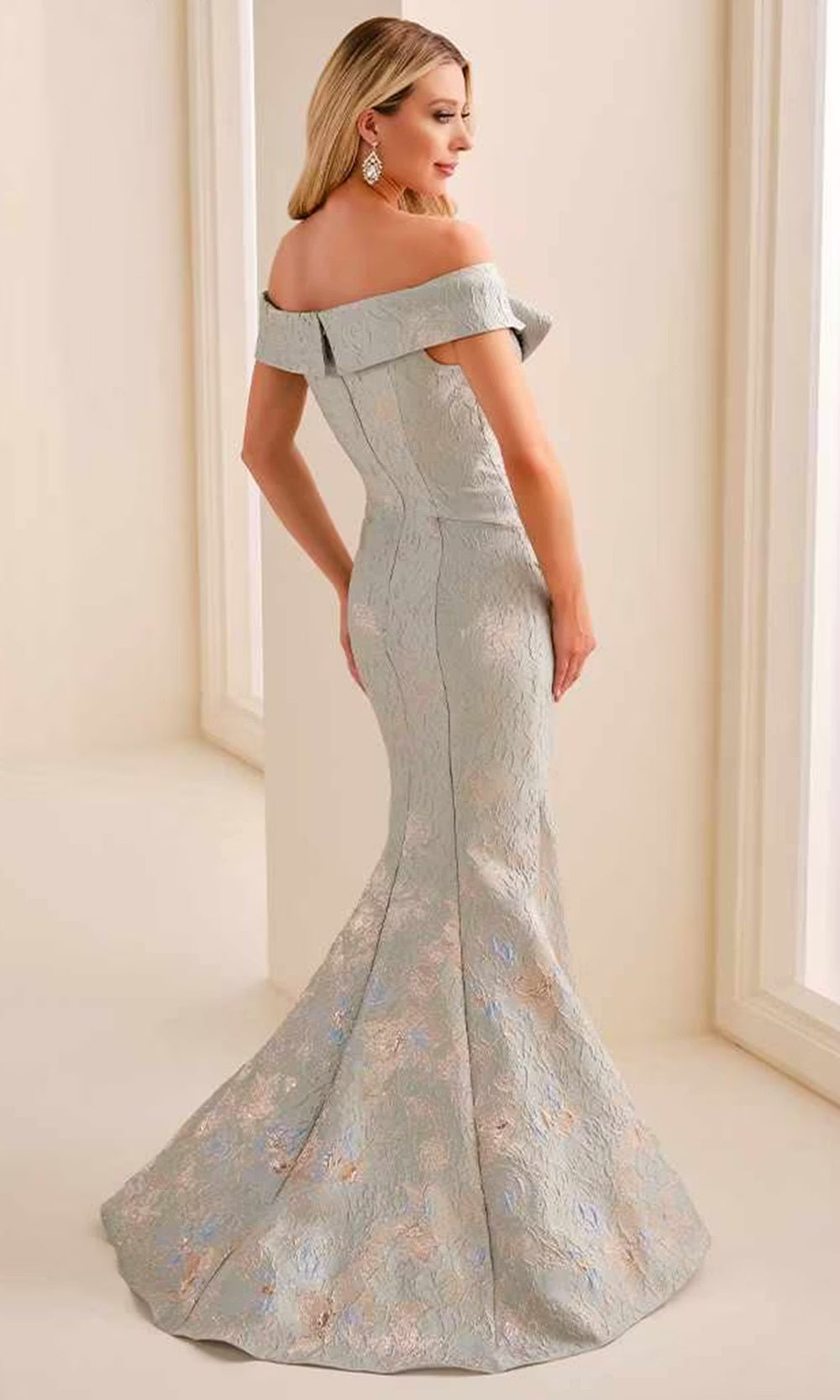 Montage by Mon Cheri M3225 - Mermaid Cap Sleeve Dress with Ruffle Accent Mother of the Bride Dresses in Green  