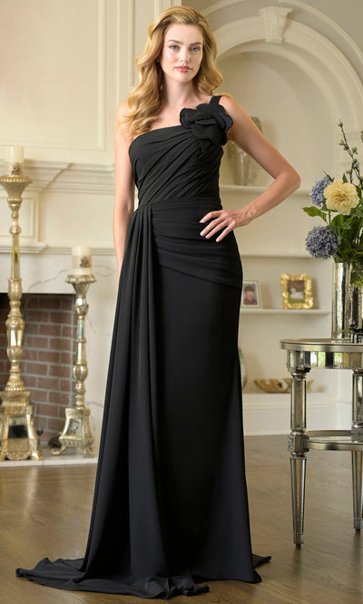 Marsoni by Colors M330 - Ruched Bodice Asymmetric Long Gown Formal Gowns
