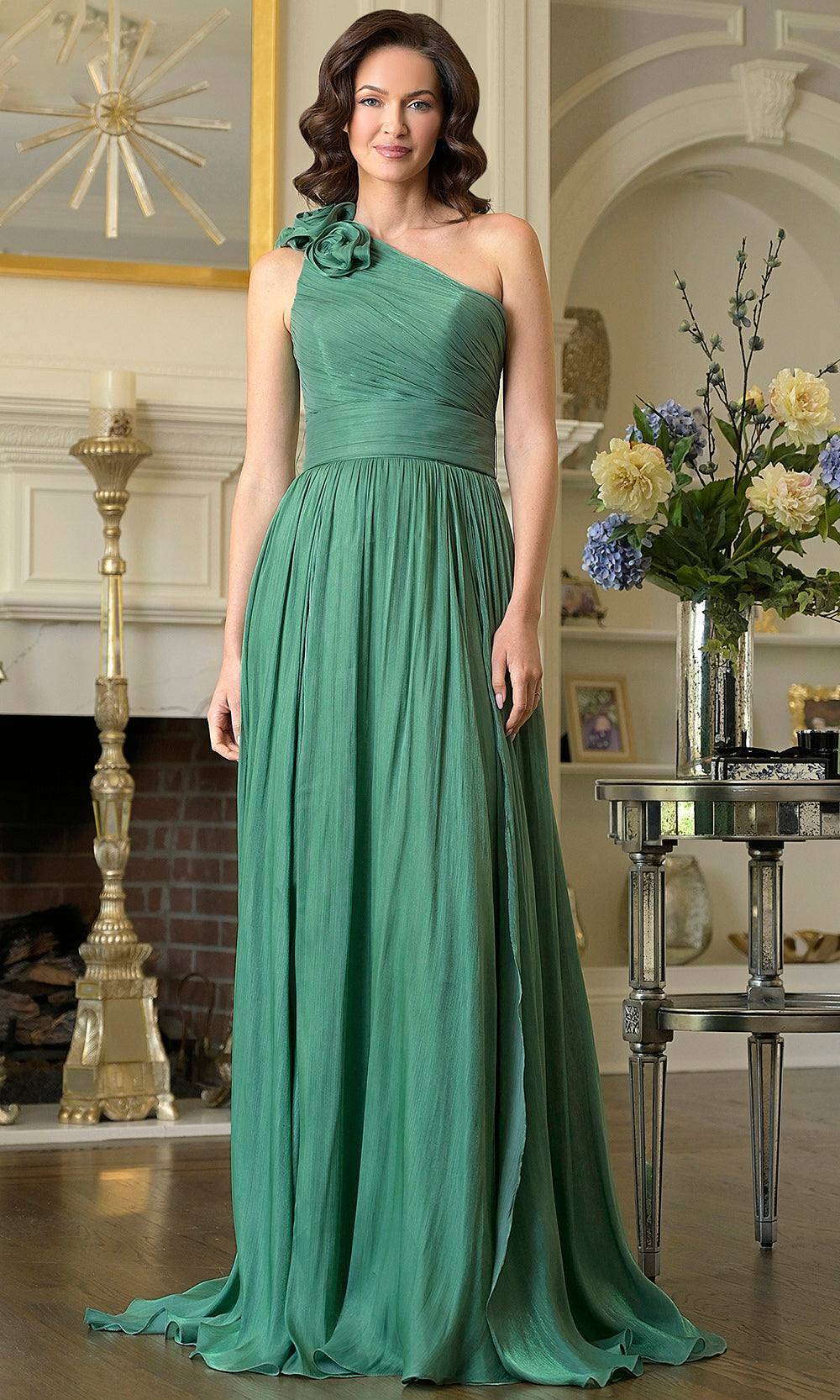Marsoni by Colors M332 - Elegant Chiffon A-line Evening Gown Formal Gowns