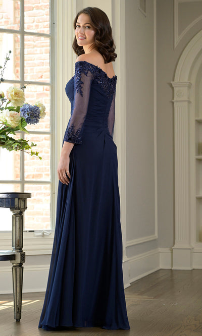 Marsoni by Colors M339 - Embellished Sheath Gown with Ruched Bodice Mother of the Bride Dresses