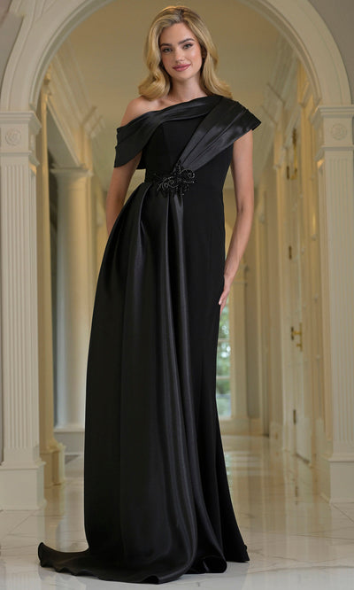 Marsoni by Colors M346 - Sheath Evening Gown with Draped Overlay Formal Gowns