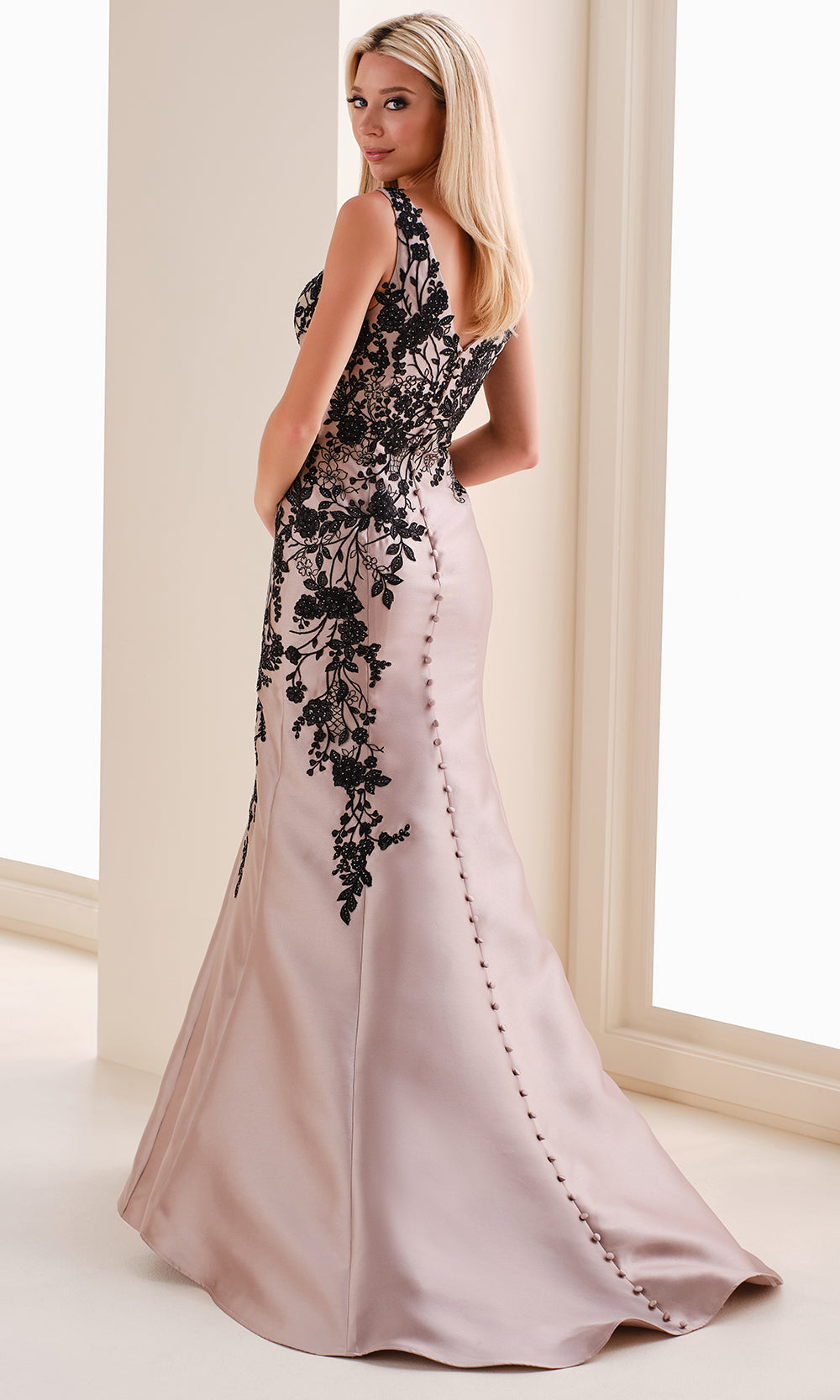 Montage M4212 - Mikado Sweetheart Floral Embroidered Gown Prom Dresses