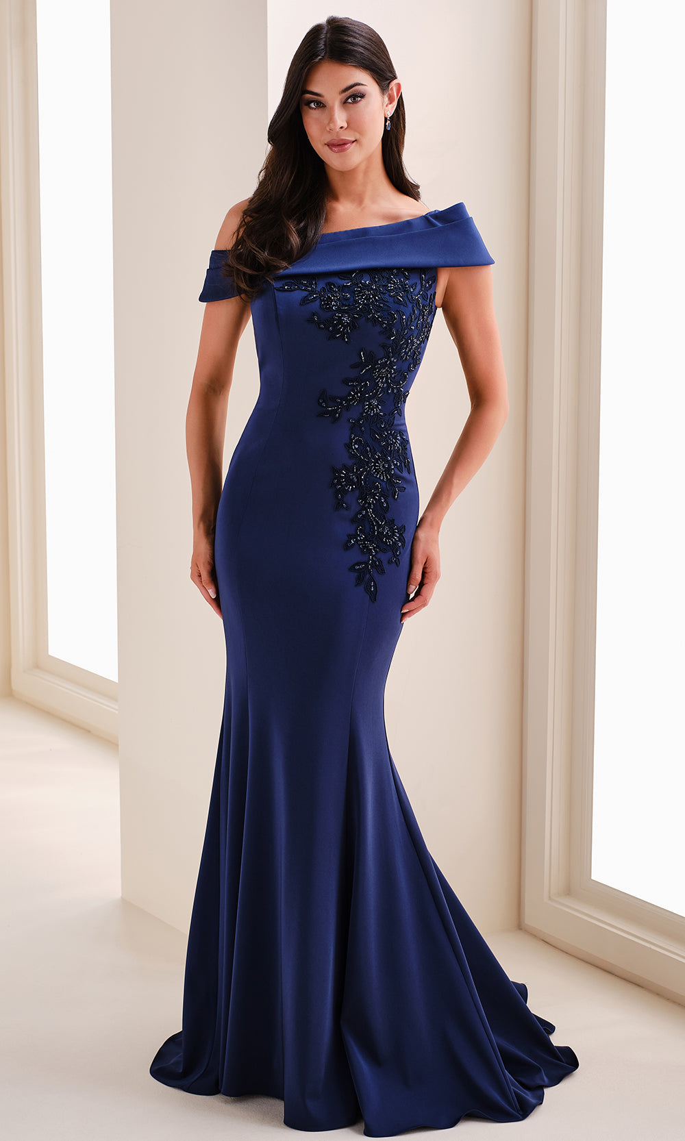 Montage M4214 - Beaded Applique Mermaid Formal Gown Formal Gowns