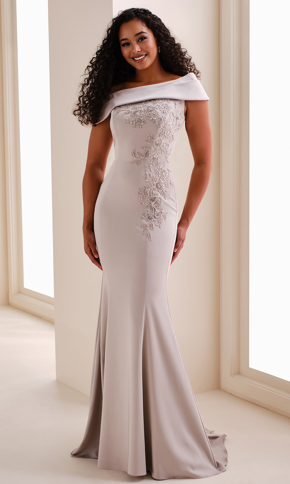 Montage M4214 - Beaded Applique Mermaid Formal Gown Formal Gowns