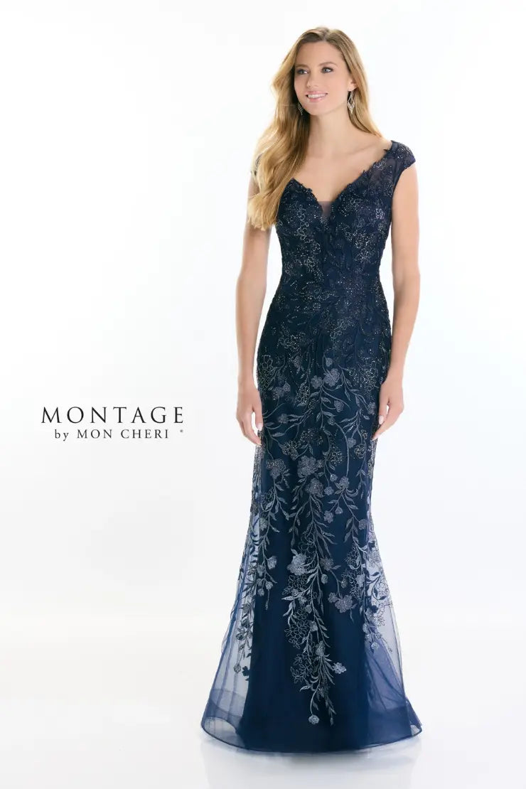 Montage by Mon Cheri M522 - Embroidered Gown