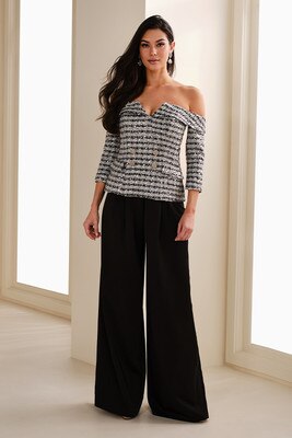 Montage by Mon Cheri M849 - Off-Shoulder Top with Pants and Skirt