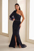 Montage by Mon Cheri M913 - Floral Applique Evening Dress