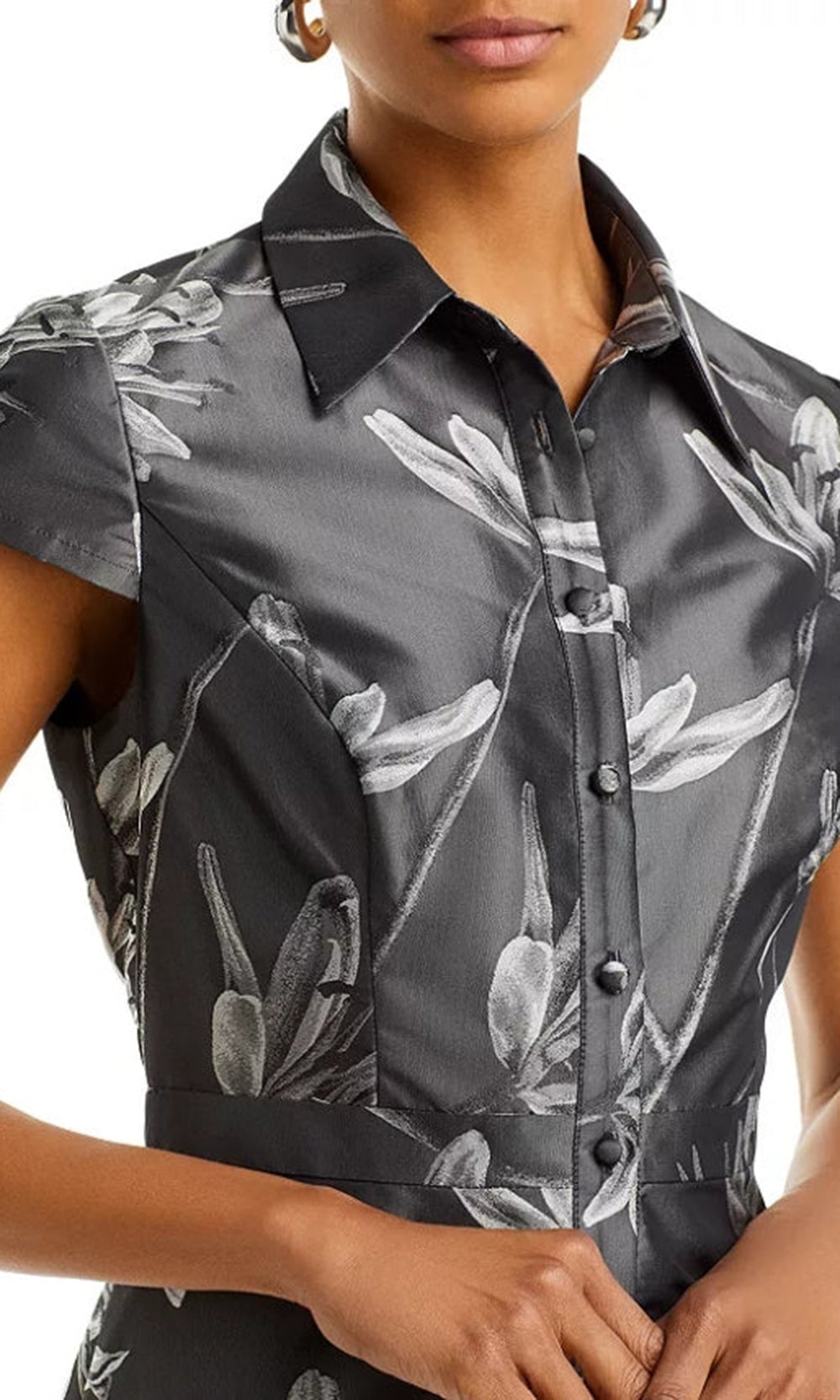 Aidan Mattox MD1E208353 - Cap Sleeve Floral Fit and Flare Dress Homecoming Dresses