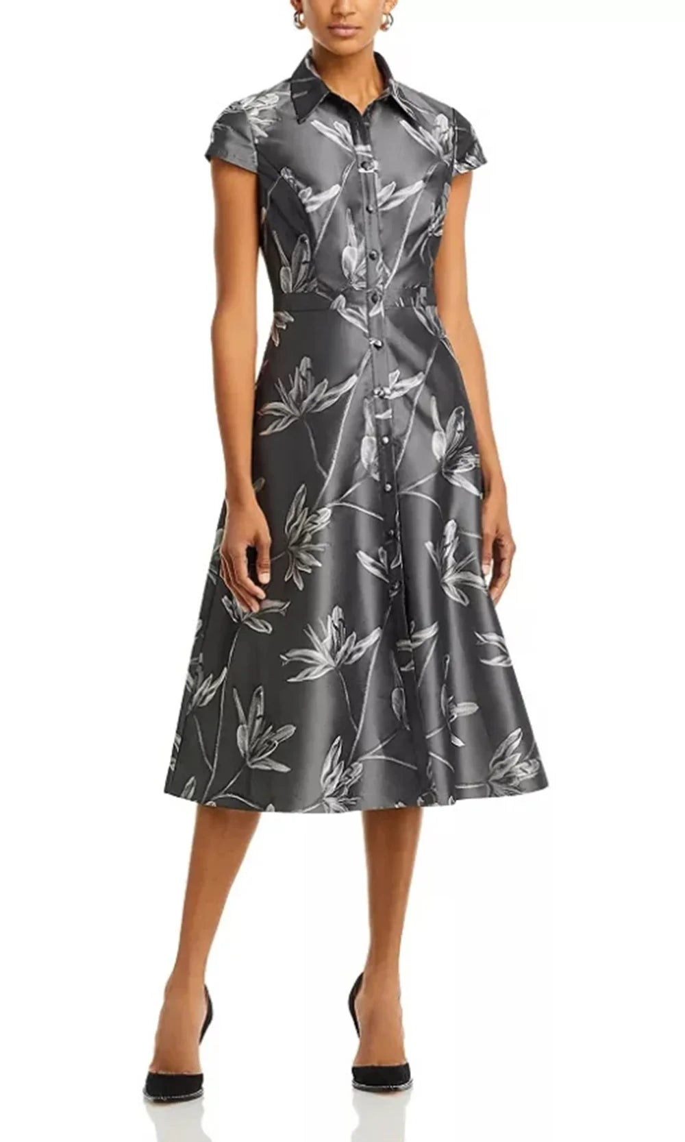 Aidan Mattox MD1E208353 - Cap Sleeve Floral Fit and Flare Dress Homecoming Dresses