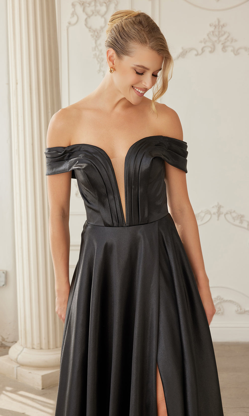 Nox Anabel ME150 - Deep V Formal A Line Dress Prom Dresses