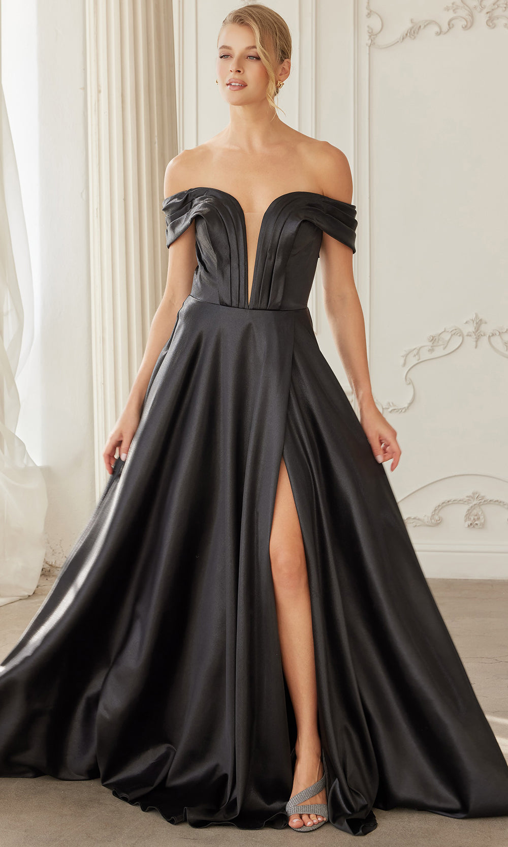 Nox Anabel ME150 - Deep V Formal A Line Dress Prom Dresses